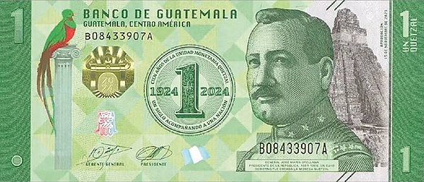 PN129 Guatemala - 1 Quetzal (2023 Comm. (2024))